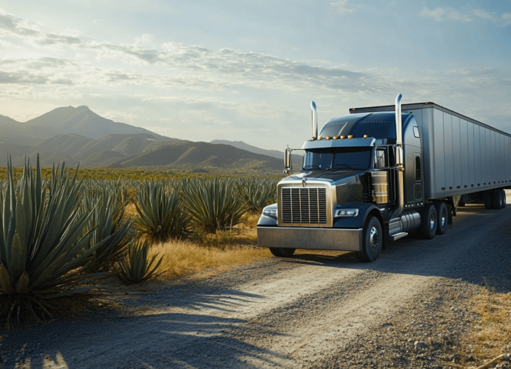 Transporte logístico terrestre entre México y Canadá por carretera escénica