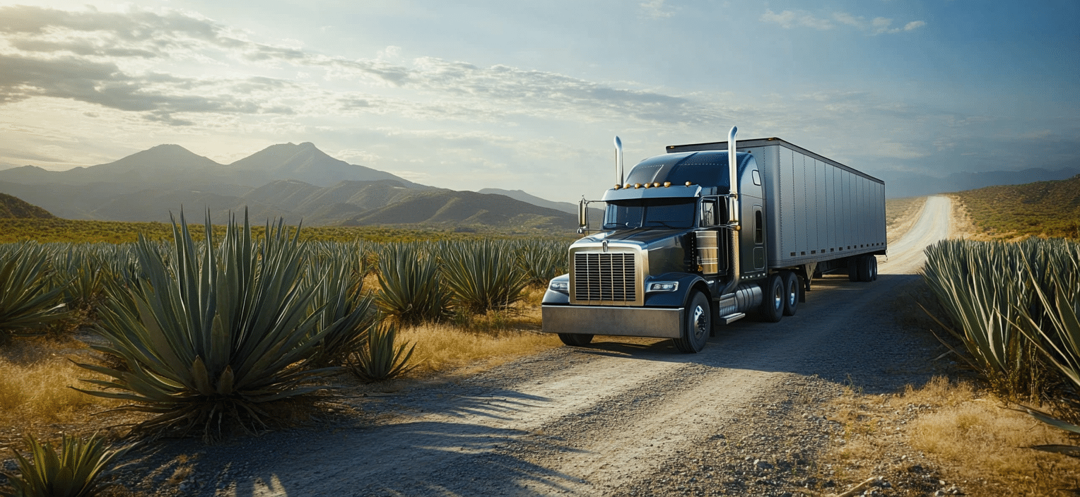 Transporte logístico terrestre entre México y Canadá por carretera escénica