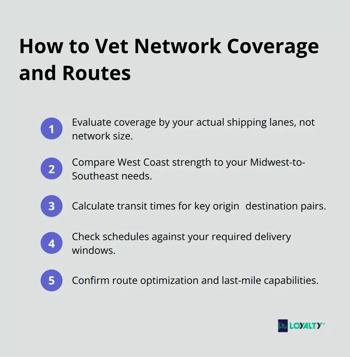 Steps to assess a providers lanes, timing, and last-mile readiness - perishable freight forwarder