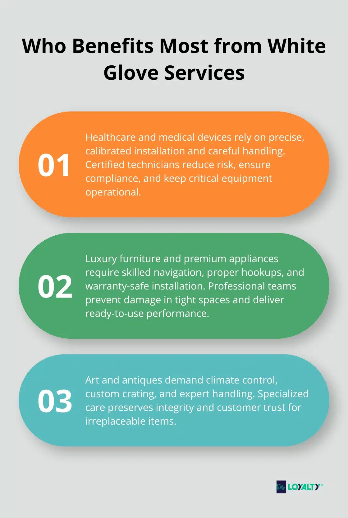 Three key industries that rely on white glove delivery and why - white glove logistics